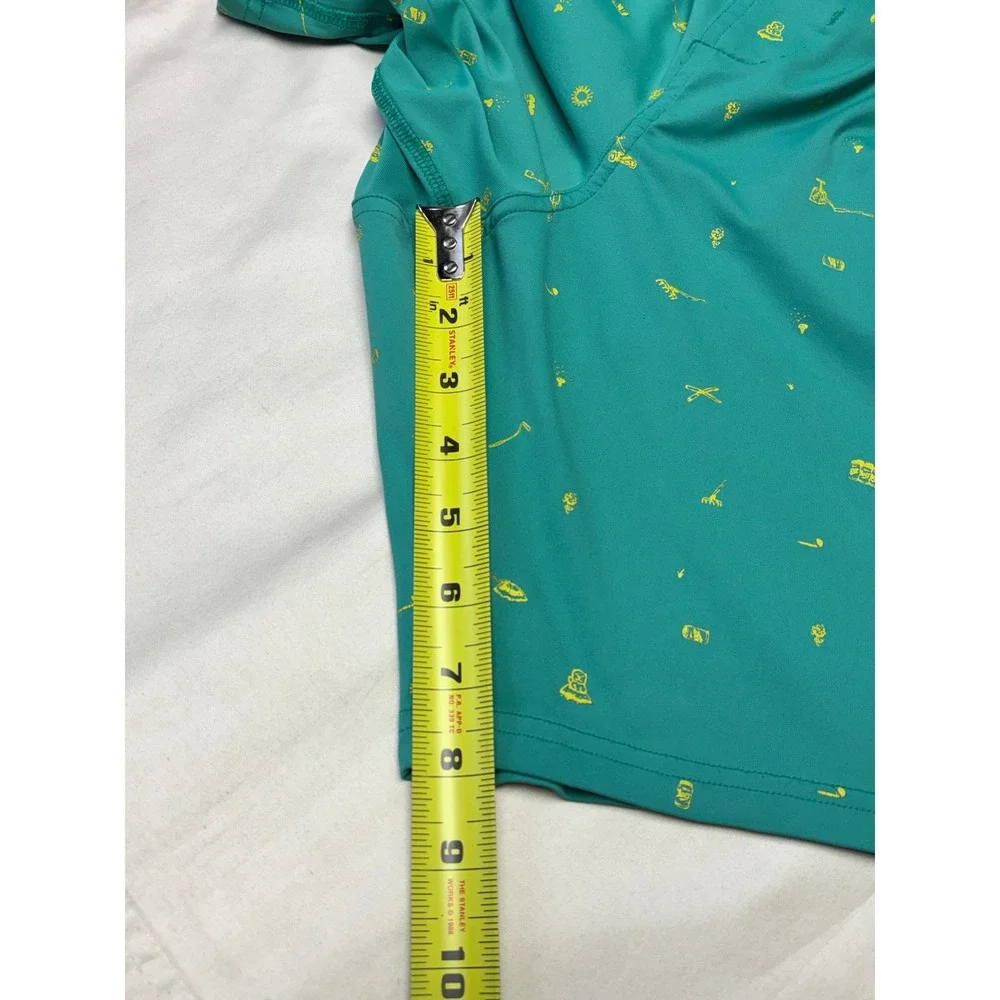William Murray Golf Shorts Mens Large Teal Novelty Print Drawstring W32xL8‎